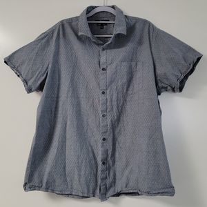 Marc Anthony Luxury Slim Fit Shirt Mens Size XXL Short Sleeve Button Down Gray